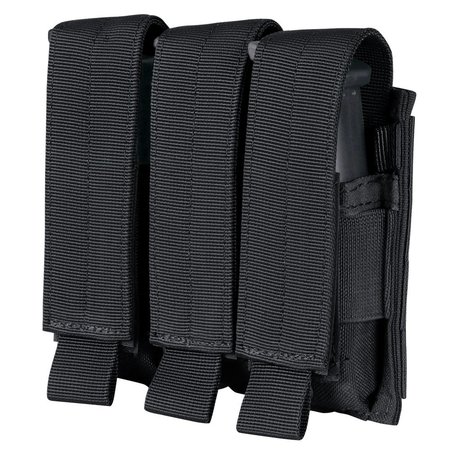 CONDOR OUTDOOR PRODUCTS TRIPLE PISTOL MAG POUCH, BLACK MA52-002